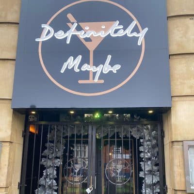 Definitely Maybe Bar Bespoke Signage